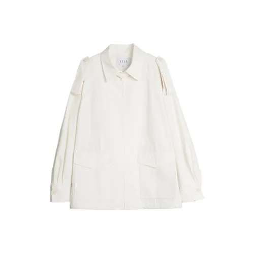 ELLE Экрю Женское Короткое Пальто