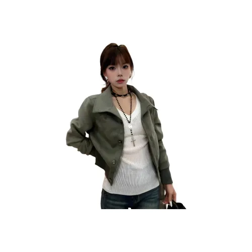 MUCCHIC Темно-зеленые женские куртки