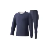 Толстый стиль - темно-синий [шерсть и шелк, ультра-теплый/устойчивый к холоду - 20℃]