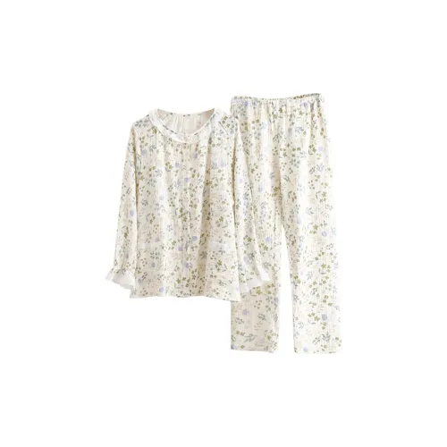 FARO Синий Гриб Цветочный Женские Пижамные комплекты