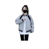 Серый бейсбольный жакет