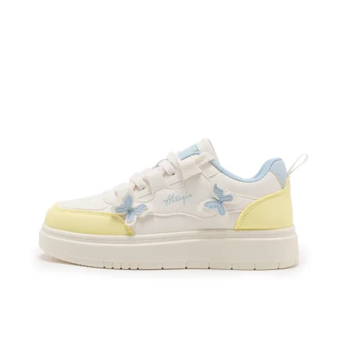 HUANQIU Скейтборд Кроссовки Низкие Желто-Синие Женские