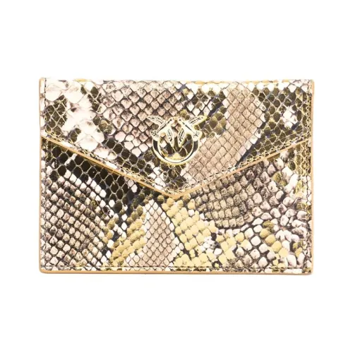 PINKO Galleria Телячья кожа Держатель для карт Женские Золотой