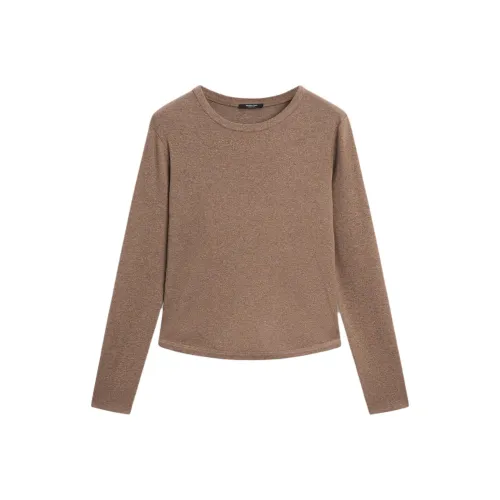 Massimo Dutti Коричневый Женские T-рубашки