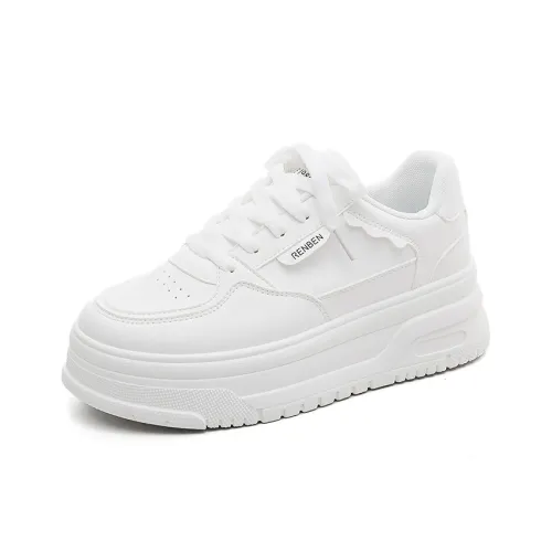 RENBEN Низкий Топ Белые Кроссовки Унисекс
