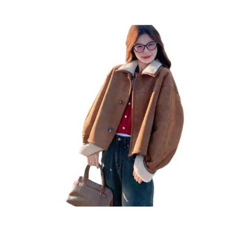 GOSO Кофе Двусторонний Женское Короткое Пальто