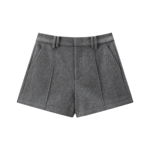 PEACEBIRD Серые Женские Повседневные Шорты