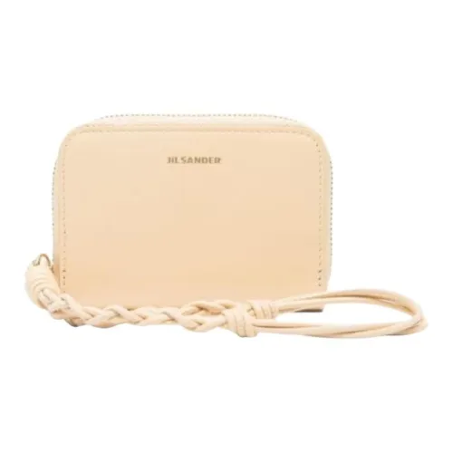 JIL SANDER Кожа Держатель для карт кошелек Маленький Женский Светлый Умбра