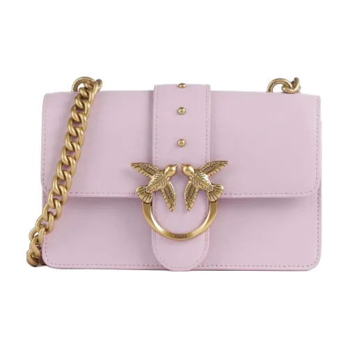 PINKO Love Series Bird Логотип Сумка через плечо Мини Женская Розовая