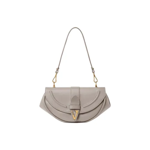 VERSACE Virtus Телячья кожа Сумка Сумка через плечо Женская Серого цвета