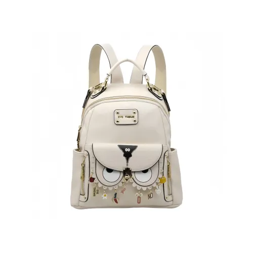 EYE THEME ПУ (полиуретан) Рюкзак Стандартный Черный Бежевый Абрикос