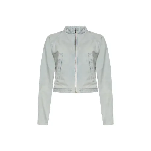 Alaia SS25 Denim Jacket Women's Light Blue Alaia SS25 Деним Куртка Женская Светло-Синий