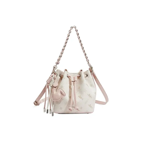 ST SAT PVC ведрообразная сумка стандартная женская персиковый молочный пена полночь звездный черный