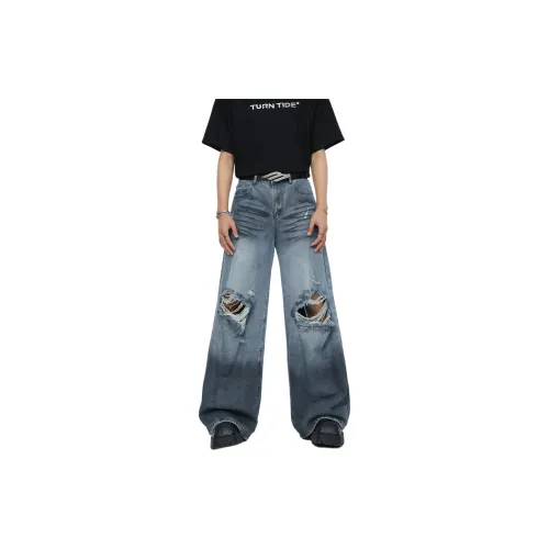 PISYPOX Blue Unisex Jeans PISYPOX Синий Унисекс Джинсы