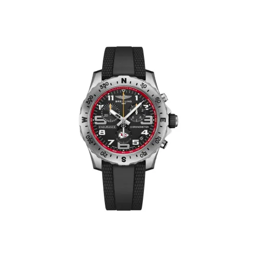 Breitling Professional Collection Кварцевый механизм Мужские часы Часы 44 мм Черный циферблат Титановые корпуса часов Резиновый ремешок