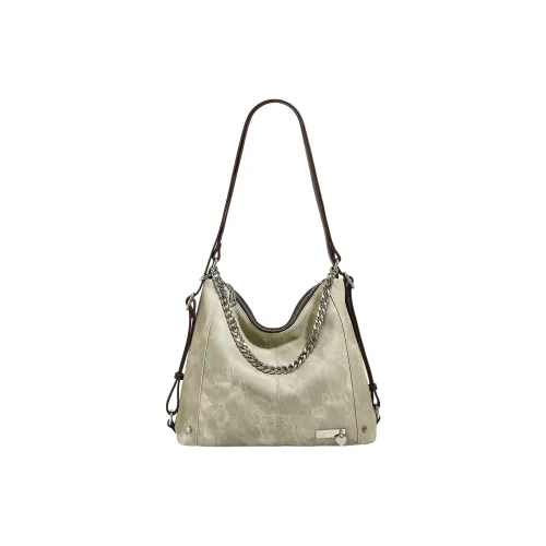 PESASRIE Рюкзак из микрофибры сумка-тоут сумка для покупок сумка через плечо стандартная женская зеленая