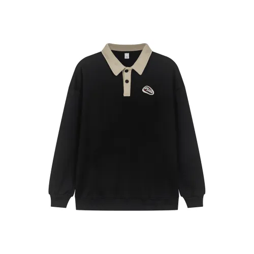 Bosieagender Черное Унисекс Поло