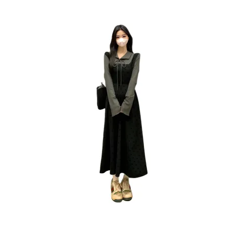 Genius Pooh Женская одежда Длинное платье с длинными рукавами для женщин