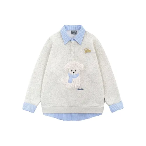 PAVLISOVA Серый Mock Двухкомпонентные Унисекс Свитшоты