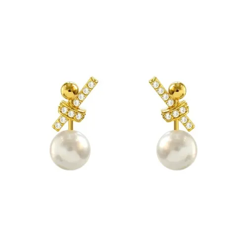 Серьги Vegetarian с цирконием женские