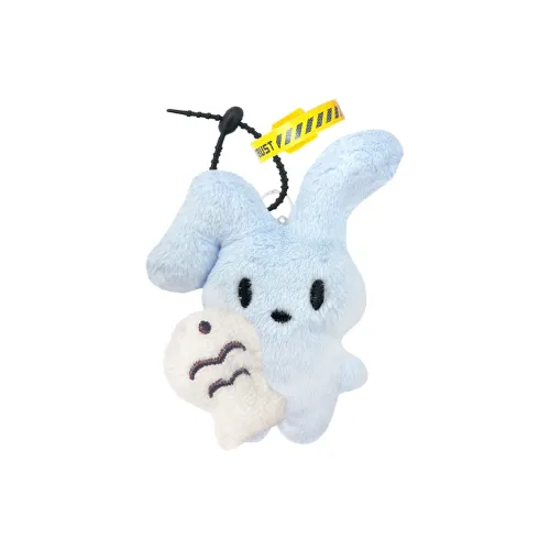 FULUOKANG Супер милый Рыбалка Синий Кролик Мятно-зеленый Кукла Плюшевый Брелок 7 см Высота