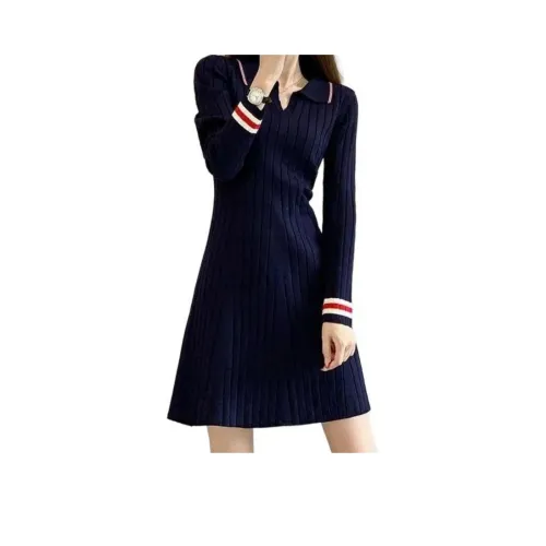 STYUW Длинное платье с длинным рукавом женское