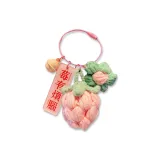 Розовый, ягода, украшение (кольцо из стальной проволоки)