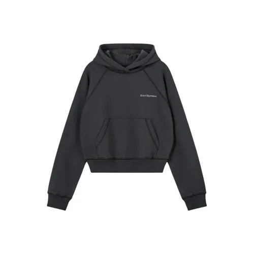 Rest Recreation FW25 ZIG ZAG STITCH CROPPED HOOD Sweatshirt Unisex