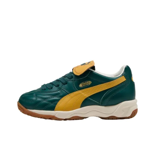 PUMA King Indoor Low Топ Детские кроссовки для тренировок Зеленый Желтый Подростки