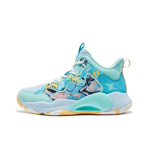 XTEP Амортизация Oтскок Устойчивый к истиранию Дышащий Высокий Верх Детские Баскетбольные Кроссовки Подростки