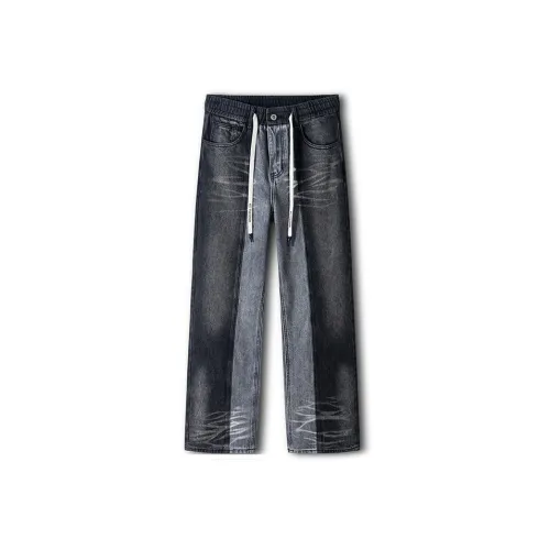 ZENGZHI Джинсы Свободный крой Прямой крой Унисекс