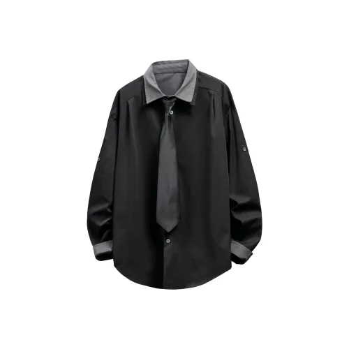 ZIXUN Черные Унисекс Рубашки