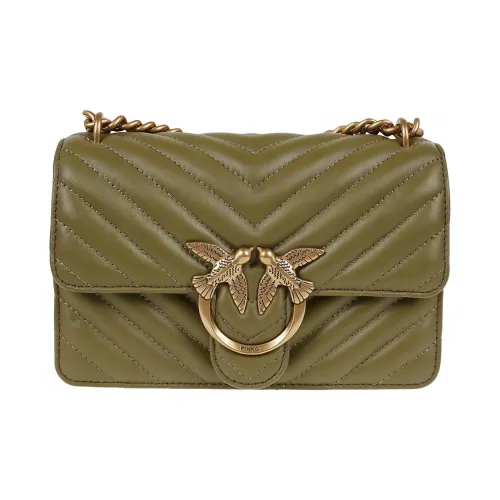 PINKO Овчина Сумка через плечо Сумка на плечо Мини Женская Ель Зеленый