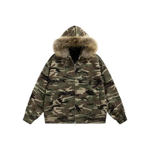 PRBLMS Зеленый камуфляж унисекс куртки