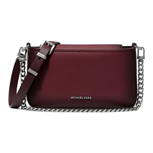 MICHAEL KORS Bryant Кожа Плечевая Сумка Маленькая Женская Темно-Красная