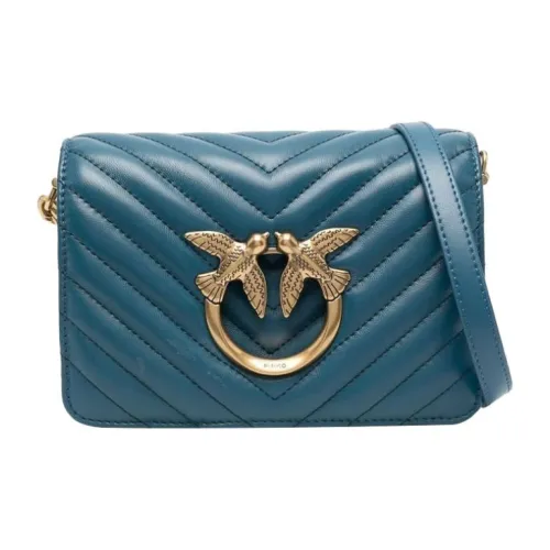 PINKO Телячья кожа Сумка через плечо Сумка на плечо Женская Синяя