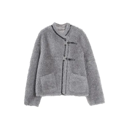 ELLE Средне-серый Женские Меховые изделия