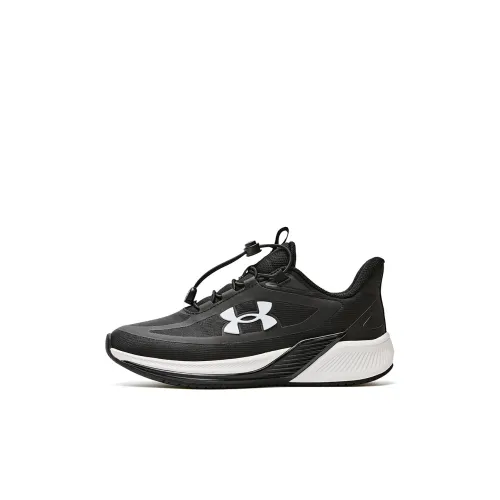 Under Armour Дышащий Легкий Амортизирующий Низкий Топ Детские Лайфстайл Кроссовки Черные Подростки