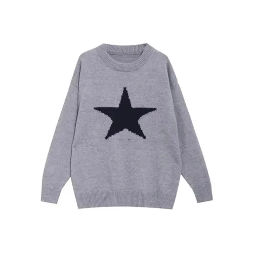 EMDPN Свободный крой Пуловер Звезды Трикотаж Для Женщин Женские