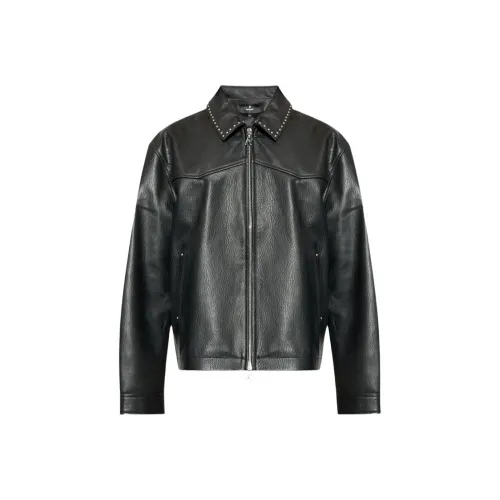 REPRESENT Черные Мужские Кожаные Куртки