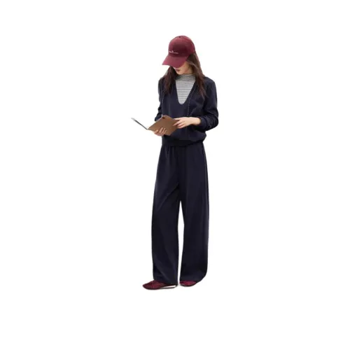 XWI Темно-синий Синий Женские Повседневные Костюмы