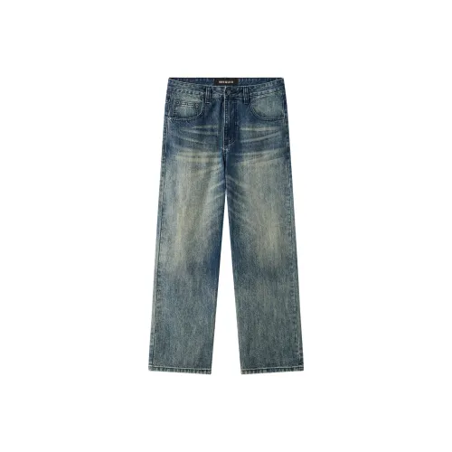 98SQUID Винтажные синие унисекс джинсы