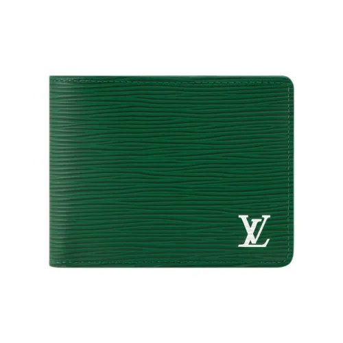 LOUIS VUITTON Multiple Epi Коровья кожа Кошелек Мужской Зеленый