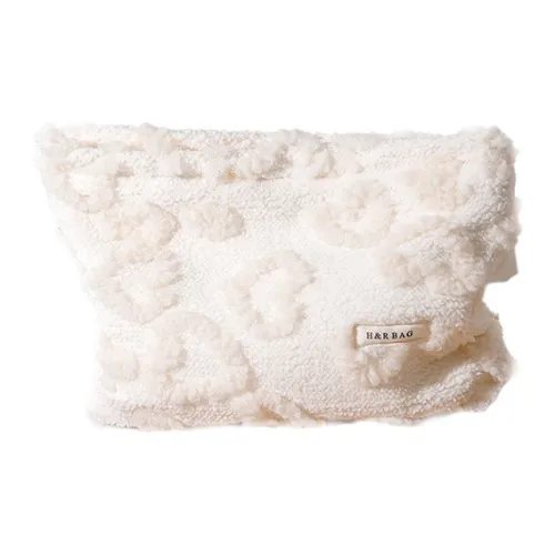 WNNIDEO Кремовый стиль Сердце Плюшевый Косметичка Сумки для хранения