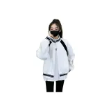 Белая бейсбольная куртка