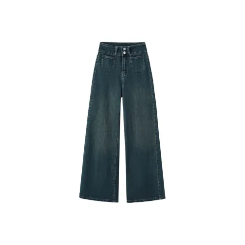 AHDO Темно-синий женский джинсы