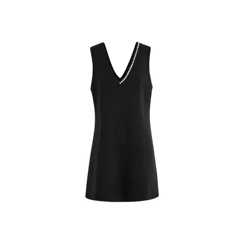 KUOSE Черные Женские Платья без Рукавов