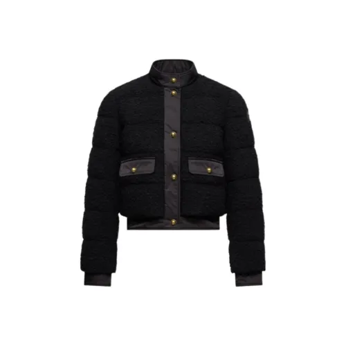 Moncler Blandy Смесовая шерсть Bouclé Короткий пуховик Женские