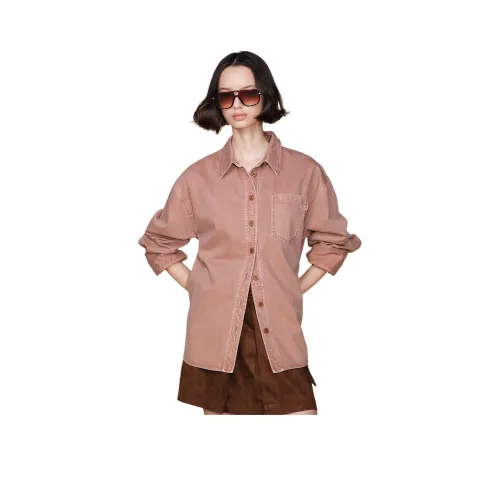 FABRIQUE Розовый оттенок Розовый Женские Рубашки