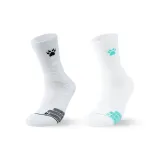 2 пачки носков без рисунка (белый/черный + белый/зеленый)